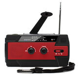 Emergency radio, outdoor portable multi-function radio, solar hand-cranked power generation radio