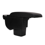 Center Console Storage Box Double Layer Improve Elbow Comfort Easy Charging Car Armrest Box Wearproof with 3 USB Ports for Auto