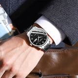 GUANQIN New Week Calendar Type Man watch 50M Waterproof Luxury Mechanical watch for men Stainless steel Automatic Men's watches