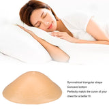 Prosthesis Bra Pad Inserts Soft Silicone Triangular Shaped Concave Bottom Prosthetic Breast for Post Mastectomy