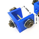 3-In-1 Punching Locator Round Wood Tenon Woodworking Punching Locator Kit Blue&Black For Woodworking Drilling