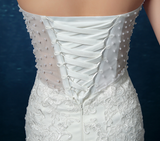 Wholesale fashion one word, shoulder lace, fishtail Tail Han bride married 2021 new wedding dress D95