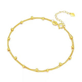 18K Gold Double Layer Pearl Star Bracelet
