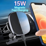 15W High-power Suitable For Apple QC3.0 Fst Charging Mobile Phone Holder Magnetic Suction Car Wireless Charger