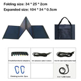 18V 100W Solar Panel Battery Charge for 5V/12V Mobile Notebook Outdoor Power Bank Rechargeable Solars Cell Folding Bag