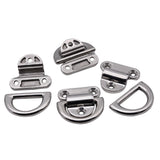 1PCS 316 Stainless Steel Dring Deck 6mm/8mm10mm Mirror Polish Marine Grade Folding Pad Eye Lashing Tie Down Cleat for Yacht Boat