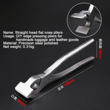 Baver Leather Craft Pressurized Edge Glat Tongs Wide Mouth Adjustment Press Flatten Fixed Plier Clamp Handmade Tools