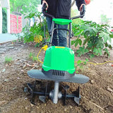 Mini Tiller Electric Plough hine Cultivator Scarifier Garden Household Soil Ploughing Digging Loosening Equipment Tleg-01A