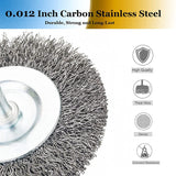 24PCS Wheel Cup Brushes Set, 1/4Inch Hex Shank Coarse Carbon Steel Wire Brush For Polishing, Cleaning Rust
