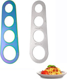Pasta Measuring Instrument, Pasta Measuring Tool, Stainless Steel Noodle Measuring Instrument, 4 Holes Spaghetti Partial Control Gadget 2pcs (dough Ru