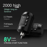 Wireless Power Supply RCA Interface 2000mAh Lithium Battery Quick Charge For Tattoo hine