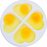 Microwave Omelette, Poached Omelette Cooker, Plastic Egg Cooker, Microwave, White, Egg Shaped, Holds Up To 4 Eggs