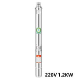220V 1.2KW Large w Household Stainless Steel Deep High Lift Clean Water Pump All Copper Motor For Well Agricultural