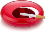 Portable Smoky Gray Tray With Rotating Lid Novelty Decorative Gift Gray Tray For Living Room Office Indoor Outdoor (red White)