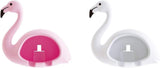 Shaped Toothbrush Holder Storage Rack Wall Mount Made Of High Quality Abs Plastic, Pack Of 2 (white And Pink)