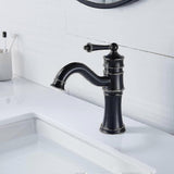 Single Handle Bathroom Basin Faucet, 360 Swivel Basin Mixer Tap Single Handle Basin Faucet, Retro Si