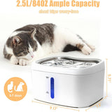 2.5L Intelligent APP control Cat Drinking Automatic Stainless Steel Pet Dogs Water Dispenser Fountain For Multiple Pets