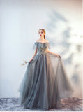 The Host's Annual Meeting Banquet Dress Skirt Fairy Air Shoulder Long Dress Female