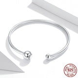Simple Detachable Buckle Head 925 Sterling Silver Personality Bracelet