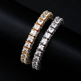 Three-sided Square Full Zircon Hip-hop Bracelet