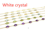 Vintage, Natural Amethyst, Blue Mop, White Crystal, Peridot, S925 Sterling Silver Bracelet