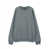 Coconut Sports Pullover High Street Casual Solid Color Round Neck Sweater