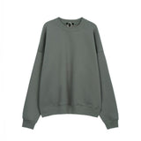 Coconut Sports Pullover High Street Casual Solid Color Round Neck Sweater