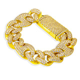 Zircon Men's Cuban Pig Nose Bracelet