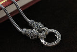 Long Baolong Jewelry S925 Silver Personality Wild European And American Retro Fashion Universal Sweater Chain Female New Pendant With Chain