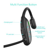 Sports Bluetooth Headphones Bone Conduction Not In-ear MP3 Earphone Stereo Waterproof Sweatproof Headset Support TF Card