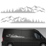 2PCS Mountain Forest For Truck Window Bumper Auto Door Decals Laptop Kayak Vinyl Decoration Car Body Sticker
