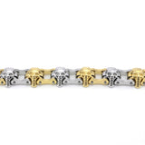 Men's Stainless Steel Skull Ghost Head Bicycle Chain Bracelet