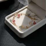 Natural Crystal Bracelet Female Grey Moonlight Double Bracelet