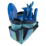 Gardening Tool Set For Kids Children Includes Watering Can Gloves Shovel Rake Fork And Carry Bag Girls Boys Gift (Blue)