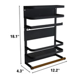 Wall-mounted kitchen side shelf