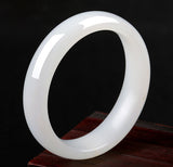 Women's Fine Material Beijing White Jade Flat Bracelet