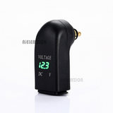 Green Light 4.8A Dual For Hella DIN Socket To USB Adapter for Motorcycle Charger Voltmeter Usb