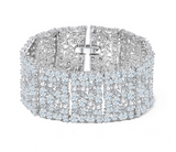 Atmospheric multi-layer micro-inlaid 3A zircon bracelet