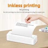 A4 Paper Thermal Wireless BT Mobile Photo Printer - Support 210mm Wide for Outdoor Travel and Home Office Printing