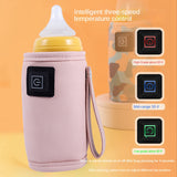 USB Milk Water Warmer Travel Stroller Insulated Bag Baby Nursing Bottle Heater Safe for Outdoor Winter -Green