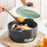 1pc Casserole Stew Pot High Temperature Resistant Soup Pot Ceramic Large Casserole Soup Pot Household Open Fire Gas