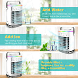 1pc Mini Portable Air Conditioner With 4-Speed Cooling Fan And Humidifier - Perfect For Home And Office Use