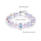 S925 Silver Austrian Beaded Crystal Bracelet