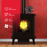 1pc Heat-Powered Black Mini Fireplace Fan - Keep Your Home Cozy and Comfortable
