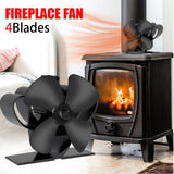 1pc Heat-Powered Black Mini Fireplace Fan - Keep Your Home Cozy and Comfortable