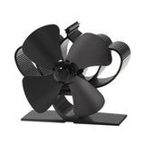 1pc Heat-Powered Black Mini Fireplace Fan - Keep Your Home Cozy and Comfortable