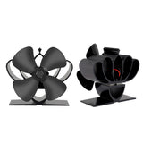 1pc Heat-Powered Black Mini Fireplace Fan - Keep Your Home Cozy and Comfortable