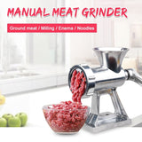 1set Manual Meat Grinder Aluminium Alloy Hand Operate Manual Meat Grinder Sausage Beef Mincer Hand Crank Meat Mincer
