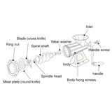 1set Manual Meat Grinder Aluminium Alloy Hand Operate Manual Meat Grinder Sausage Beef Mincer Hand Crank Meat Mincer
