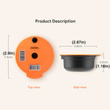 1pc Reusable Coffee Capsule Pods 180ml Coffee Capsule Pod Silicone Lid Compatible With Bosch Happy Suny Vivy Tassimo Machine